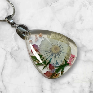 Kerti virágos nyaklánc II., Ékszer, Nyaklánc, Medálos nyaklánc, Ékszerkészítés, MESKA