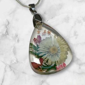 Kerti virágos nyaklánc II. - ékszer - nyaklánc - medálos nyaklánc - Meska.hu