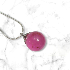 Pitypangpihés nyaklánc -halványrózsaszín - ékszer - nyaklánc - medálos nyaklánc - Meska.hu