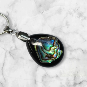 Pávakagylós nyaklánc II. - ékszer - nyaklánc - medálos nyaklánc - Meska.hu