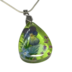 Lila ibolyás nyaklánc III. - ékszer - nyaklánc - medálos nyaklánc - Meska.hu