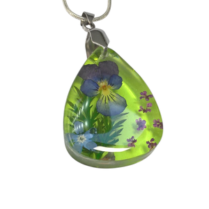 Lila ibolyás nyaklánc III. - ékszer - nyaklánc - medálos nyaklánc - Meska.hu