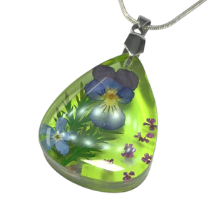 Lila ibolyás nyaklánc III. - ékszer - nyaklánc - medálos nyaklánc - Meska.hu