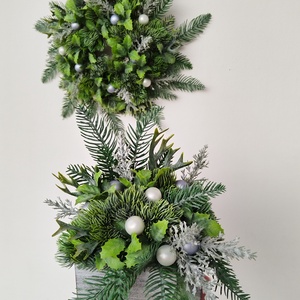 Örökzöld kopogtató - karácsony - adventi díszek - adventi ajtódísz - Meska.hu