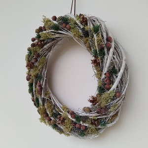 Téli kopogtató - karácsony - adventi díszek - adventi ajtódísz - Meska.hu