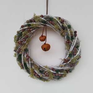 Téli kopogtató - karácsony - adventi díszek - adventi ajtódísz - Meska.hu