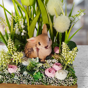 Tulipános tavaszváró asztaldísz - otthon & életmód - dekoráció - asztal és polc dekoráció - asztaldísz - Meska.hu