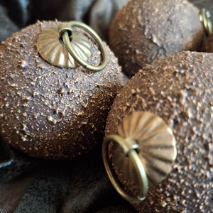 Rusztikus karácsonyfa dísz szett, bronzos, Karácsony, Karácsonyi lakásdekoráció, Karácsonyfadíszek, , MESKA