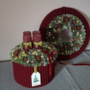 Adventi szett, Bordó  - Meska.hu