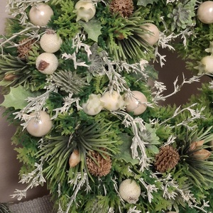 Téli erdő kopogtató  - karácsony - adventi díszek - adventi ajtódísz - Meska.hu