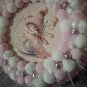 Vattacukros karácsony  - karácsony - karácsonyi lakásdekoráció - karácsonyi ajtódíszek - Meska.hu