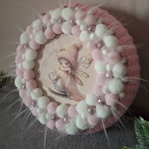 Vattacukros karácsony  - karácsony - karácsonyi lakásdekoráció - karácsonyi ajtódíszek - Meska.hu