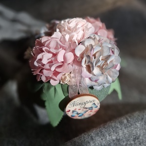 Cserepes Hortenzia-mini - otthon & életmód - dekoráció - asztal és polc dekoráció - asztaldísz - Meska.hu