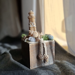 Nyári asztaldísz - Világító tornyos, Otthon & Életmód, Virágdekoráció, Virágdíszek, Asztali virágdísz, Mindenmás, MESKA