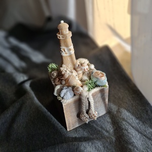 Nyári asztaldísz - Világító tornyos - otthon & életmód - virágdekoráció - virágdíszek - asztali virágdísz - Meska.hu