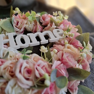 HOME Csuparózsa kopogtató , Otthon & Életmód, Dekoráció, Ajtó- és ablak dekoráció, Ajtódísz & Kopogtató, Mindenmás, MESKA