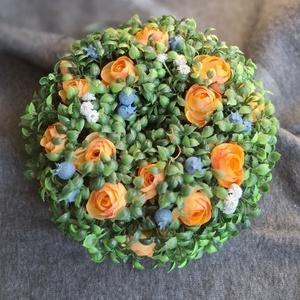 Kis begóniás pletyka kopogtató  - otthon & életmód - dekoráció - ajtó- és ablak dekoráció - ajtódísz & kopogtató - Meska.hu