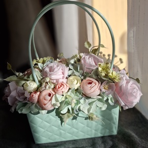 Virágos táska - otthon & életmód - virágdekoráció - virágok - virágcsokor - Meska.hu