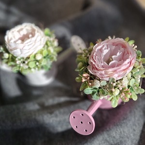 Virágos locsolókanna - otthon & életmód - dekoráció - asztal és polc dekoráció - asztaldísz - Meska.hu