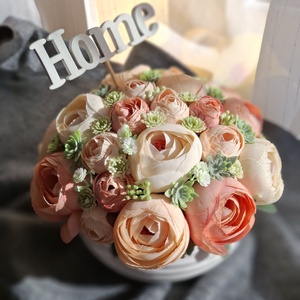 Boglárkás asztaldísz  - otthon & életmód - virágdekoráció - virágdíszek - asztali virágdísz - Meska.hu