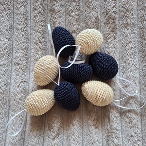 Kék-bézs 8db-os tojás szett - Meska.hu