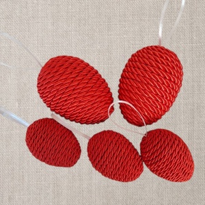 Zsinóros tojás szett - piros - Meska.hu