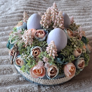 Tavaszi-húsvéti asztaldísz  - otthon & életmód - dekoráció - asztal és polc dekoráció - asztaldísz - Meska.hu