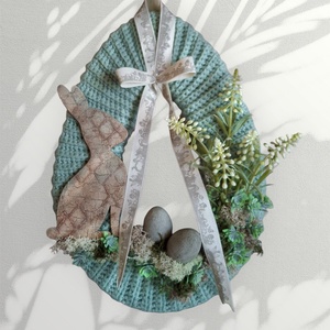 Tojás alakú Húsvéti ajtódísz  - Meska.hu