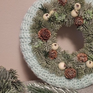 Deres fenyves ajtódísz, falidísz - karácsony - adventi díszek - adventi ajtódísz - Meska.hu