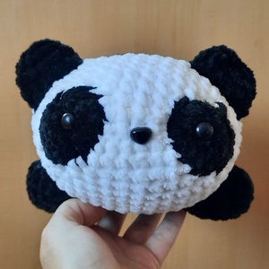Horgolt plüss panda maci - Meska.hu