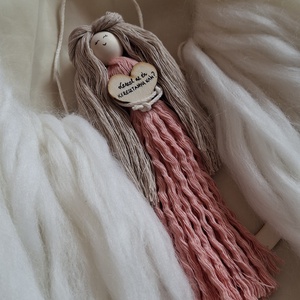 Mozgatható szárnyú angyal - keresztszülő felkérő - baba - mama - keresztelő kellékek - keresztszülő felkérő - Meska.hu