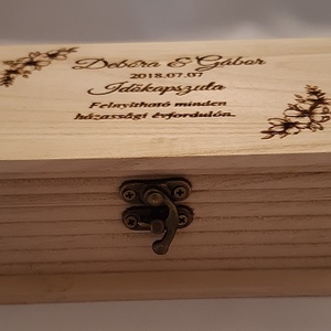 Időkapszula könyv alakú fa doboz - esküvő - emlék & ajándék - doboz - Meska.hu