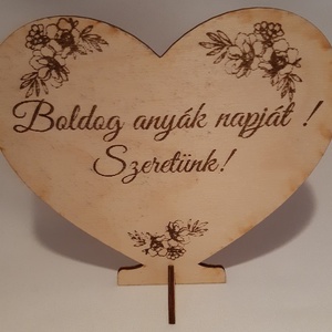 Boldog anyák napját - talpas szív köszönet ajándék - Meska.hu