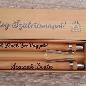 BAMBOOSET Bambusz toll és ceruza szett - Meska.hu