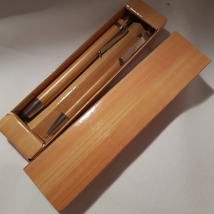 BAMBOOSET Bambusz toll és ceruza szett - otthon & életmód - papír, írószer - ceruza & toll - Meska.hu