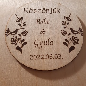 Köszönjük..- kör alakú, köszönet ajándék - Meska.hu
