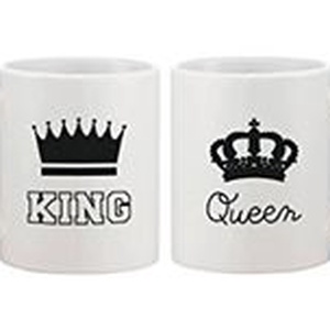 King Queen...páros fehér bögre, Otthon & Lakás, Konyhafelszerelés, tálalás, Tálalás, Bögre & Csésze, Mindenmás, MESKA