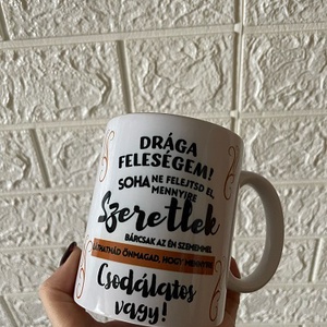 Drága feleségem fehér bögre, Otthon & Életmód, Konyhafelszerelés, tálalás, Tálalás, Bögre & Csésze, Mindenmás, MESKA