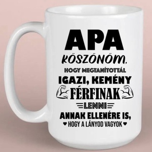 Apa köszönöm... fehér bögre, Otthon & Életmód, Konyhafelszerelés, tálalás, Tálalás, Bögre & Csésze, Mindenmás, MESKA