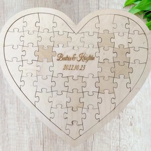 Szív puzzle vendég könyv, Esküvő, Emlék & Ajándék, Vendégkönyv, Mindenmás, MESKA
