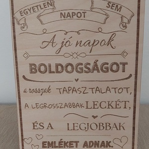 Talpas tábla soha ne, Otthon & Életmód, Dekoráció, Kép & Falikép, Táblakép, Gravírozás, pirográfia, MESKA