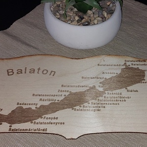Balaton, Otthon & Életmód, Dekoráció, Fali és függő dekoráció, Fali kulcstartó, Gravírozás, pirográfia, MESKA