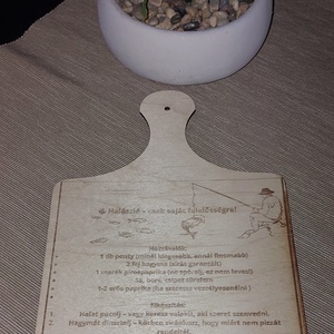 Vágódeszka alakú tábla, Otthon & Életmód, Konyhafelszerelés, tálalás, Sütés, főzés, Vágódeszka, Gravírozás, pirográfia, MESKA