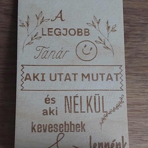 Fa talpas tábla legjobb tanár, Otthon & Életmód, Dekoráció, Kép & Falikép, Táblakép, Gravírozás, pirográfia, MESKA