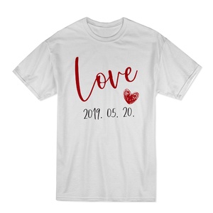 Love póló egyedi dátummal - Szerelmespároknak, Valentin-napra, évfordulóra, Ruha & Divat, Női ruha, Póló, felső, Fotó, grafika, rajz, illusztráció, MESKA