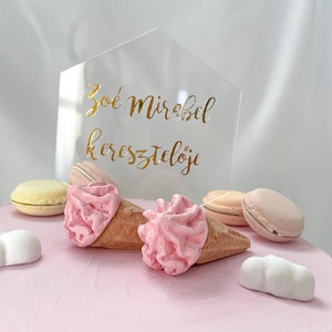 Névre szóló TORTADÍSZ I hatszög formájú I egyedi, átlátszó tortabeszúró születésnapra, keresztelőre - esküvő - dekoráció - sütidísz - Meska.hu