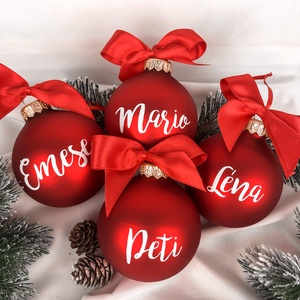 Névre szóló üveg karácsonyfa dísz  - Piros - karácsony - karácsonyi lakásdekoráció - karácsonyfadíszek - Meska.hu Névre szóló üveg karácsonyfa dísz  - Piros - karácsony - karácsonyi lakásdekoráció - karácsonyfadíszek - Meska.hu