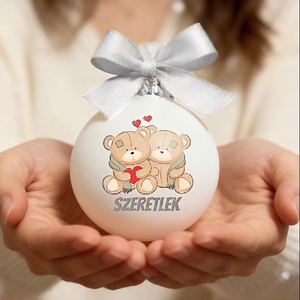 Macis karácsonyi üveggömb - 100031 - Meska.hu