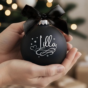 Karácsonyi üveg díszgömb egyedi névvel - 100025 - Meska.hu