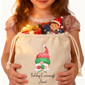 Névre szóló mikulás zsák - Manós - 101327, Karácsony, Mikulás, Mikulás zsák, Mindenmás, MESKA